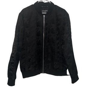 Men’s Karl Lagerfeld Black Camo Bomber Jacket Large L